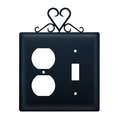 Brightlight Heart Outlet and Switch Cover - Black BR141843